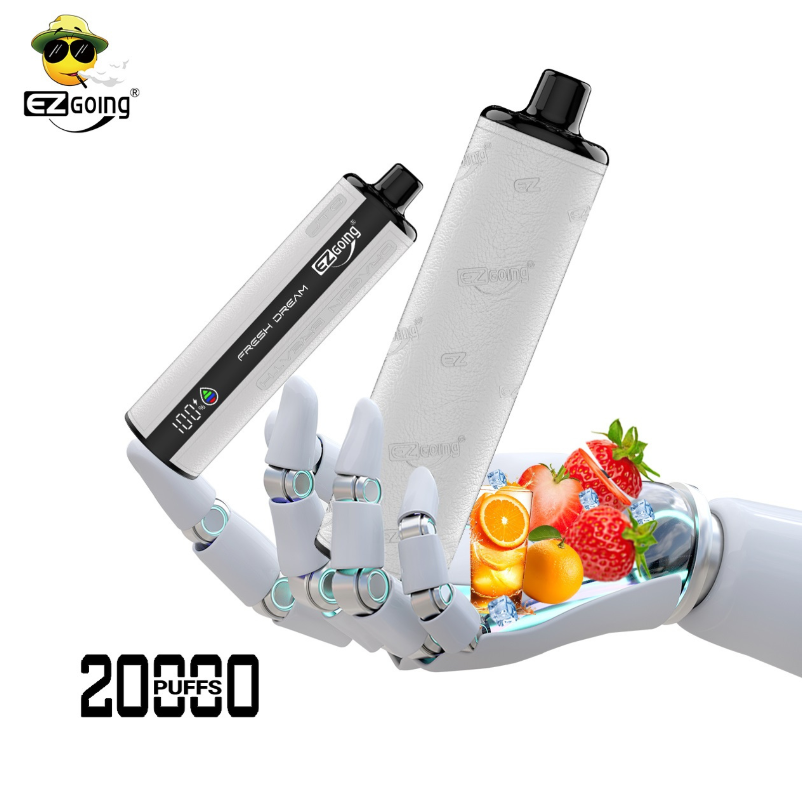 EZ GOING DTL Shisha Hookah 20000 Puffs Adjustable Airflow Disposable Vape 0.5% 5mg NIC