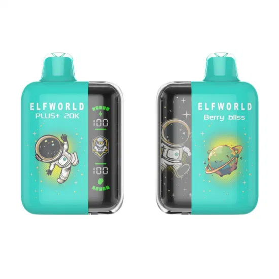 Elf World Plus 20000 Puffs Animated Screen Disposable Vape 2% 20mg Nic and 5% 50mg Nic