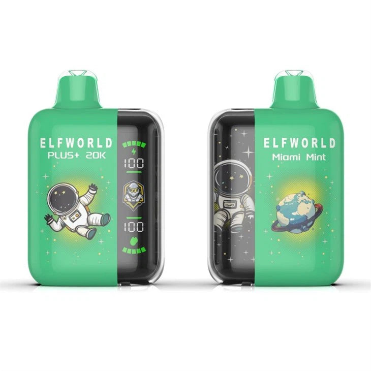 Elf World Plus 20000 Puffs Animated Screen Disposable Vape 2% 20mg Nic and 5% 50mg Nic