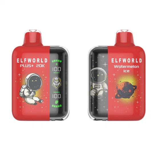 Elf World Plus 20000 Puffs Animated Screen Disposable Vape 2% 20mg Nic and 5% 50mg Nic