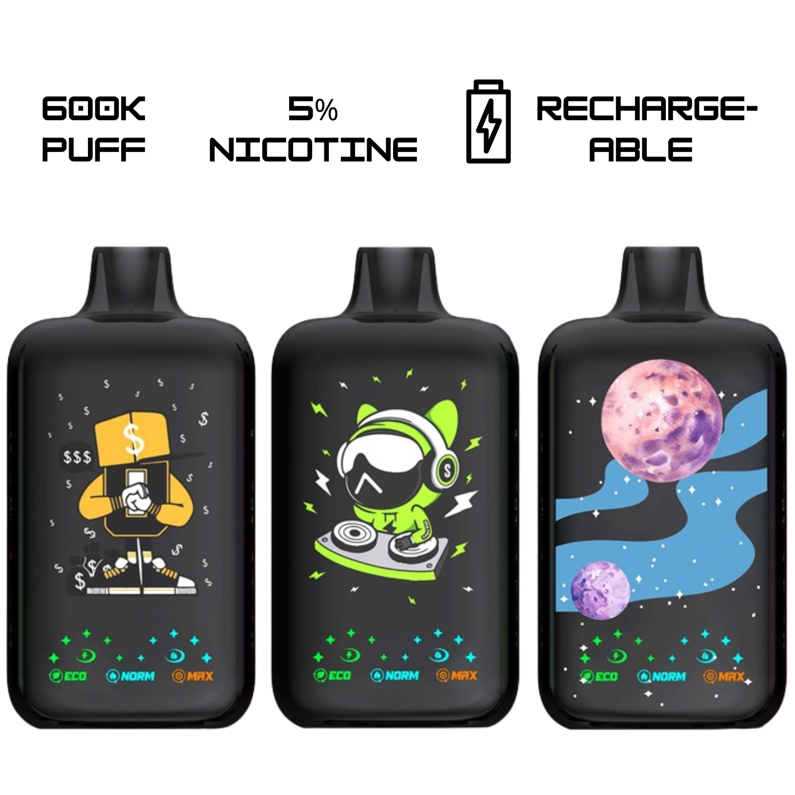 Eonys B600K Pro 600000 Puffs Disposable Vape 5% 50mg NIC