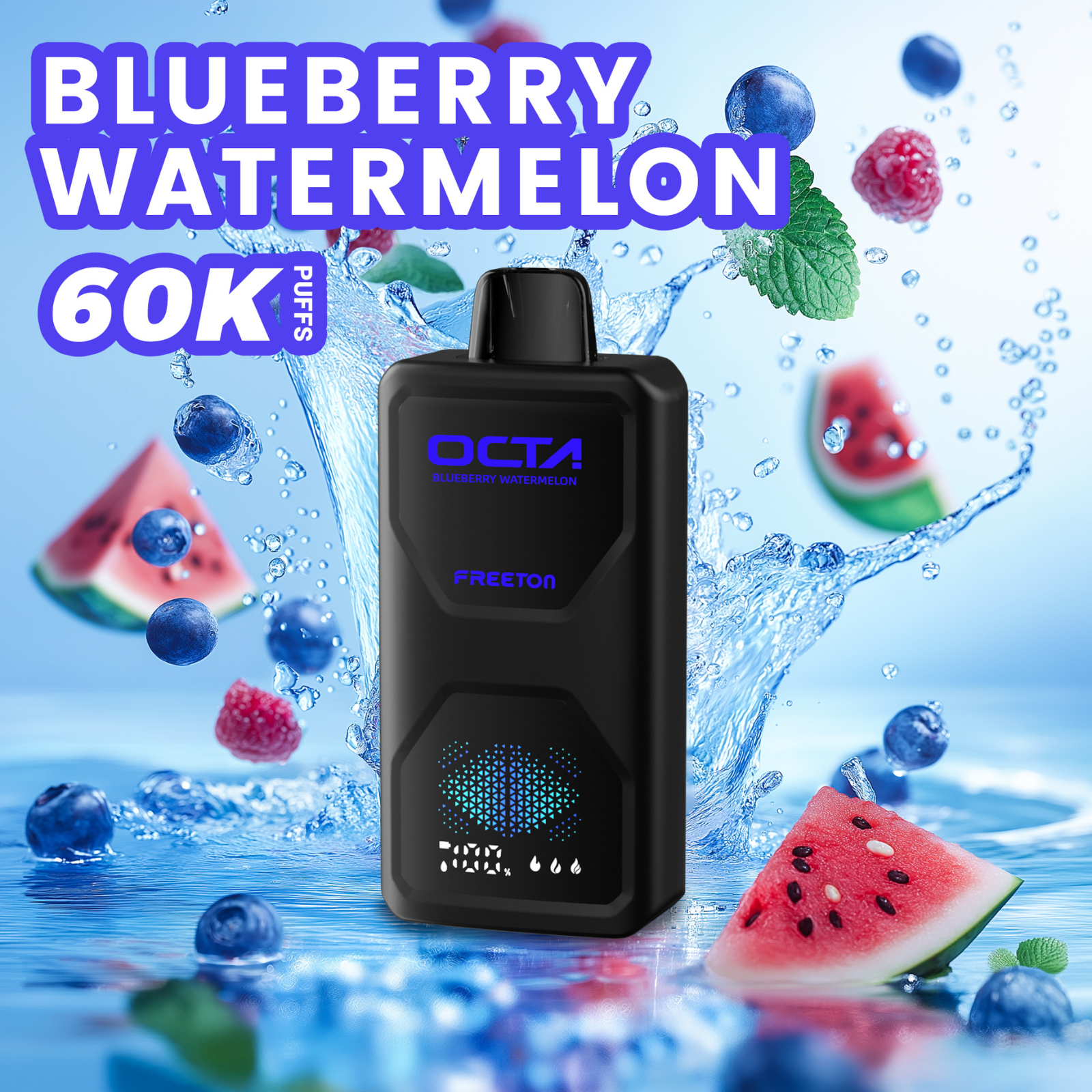 Freeton OCTA 60000 Puffs, 3 Power Modes, LED Display Disposable Vape 2% 20mg and 5% 50mg NIC