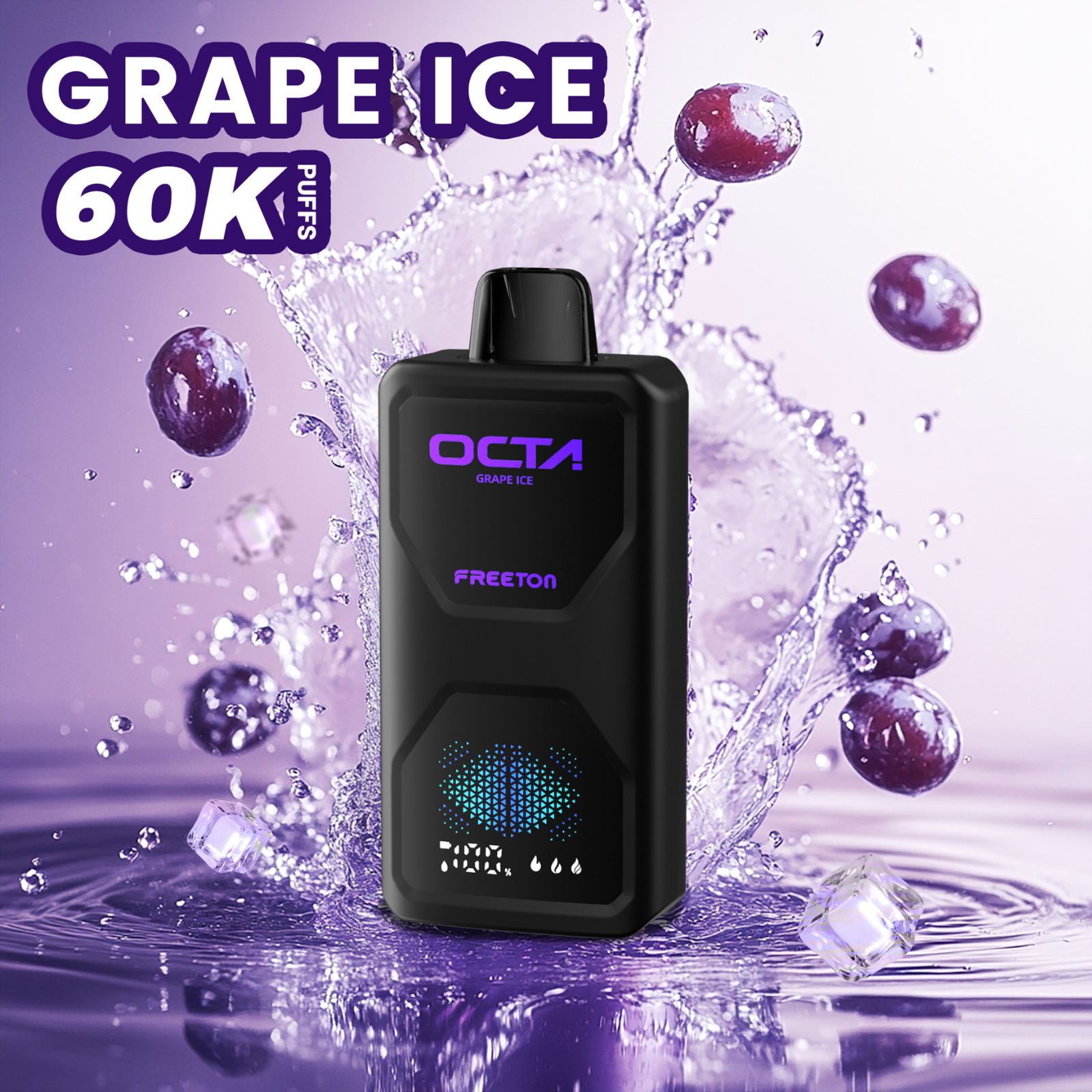 Freeton OCTA 60000 Puffs, 3 Power Modes, LED Display Disposable Vape 2% 20mg and 5% 50mg NIC