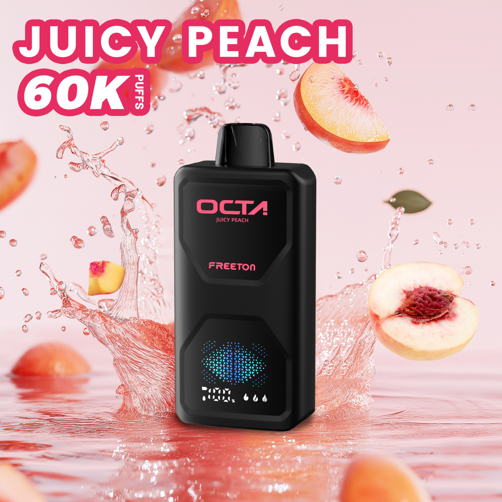 Freeton OCTA 60000 Puffs, 3 Power Modes, LED Display Disposable Vape 2% 20mg and 5% 50mg NIC