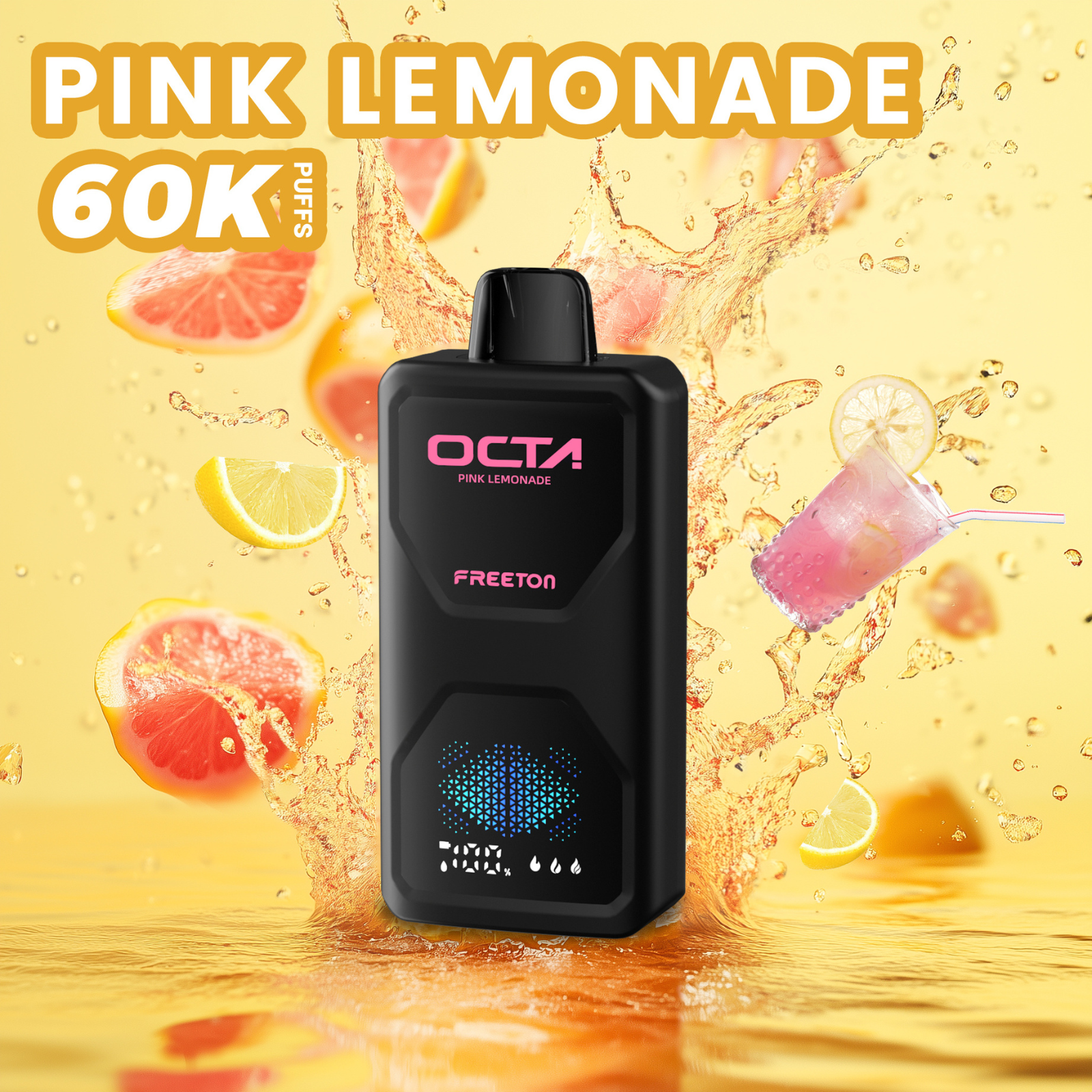 Freeton OCTA 60000 Puffs, 3 Power Modes, LED Display Disposable Vape 2% 20mg and 5% 50mg NIC