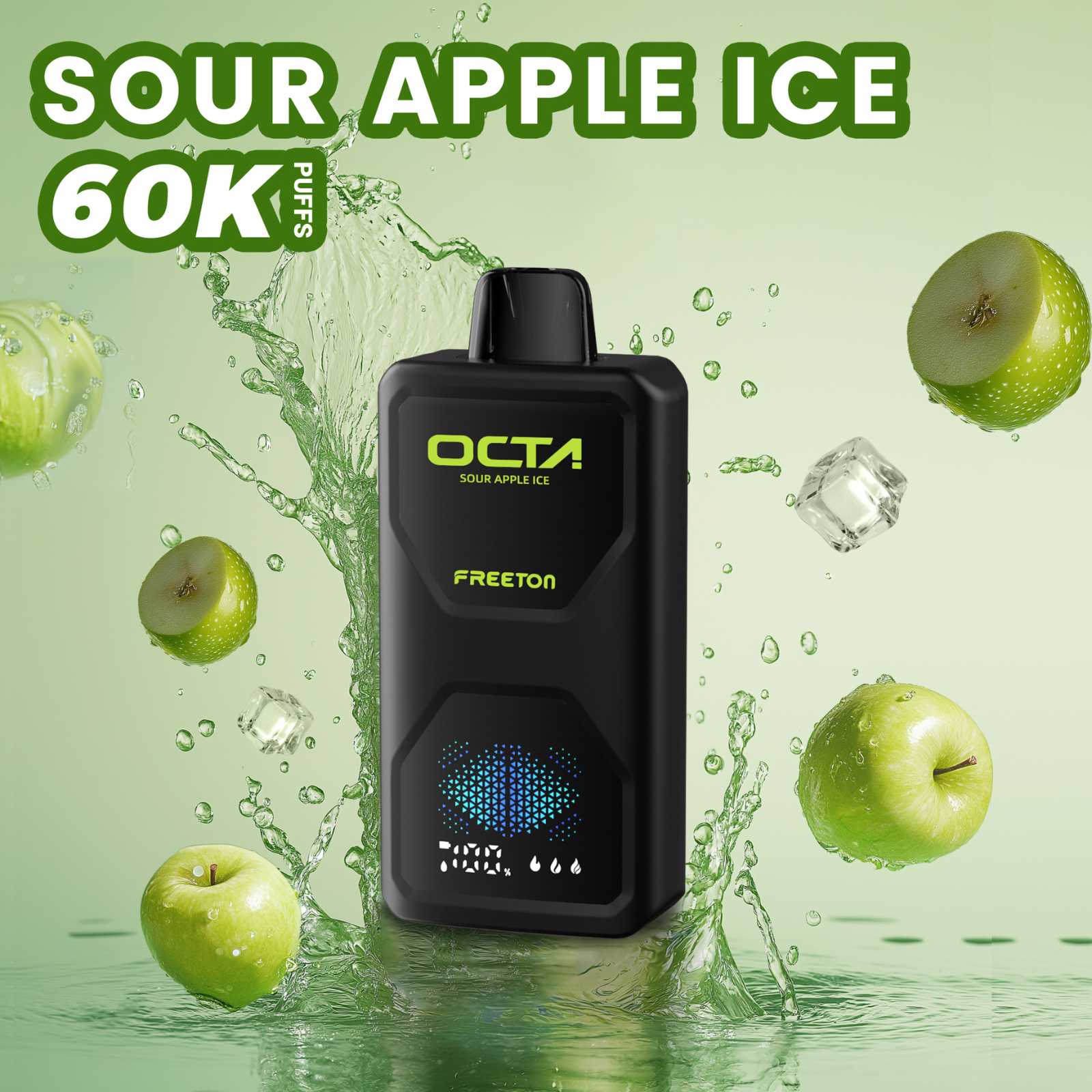 Freeton OCTA 60000 Puffs, 3 Power Modes, LED Display Disposable Vape 2% 20mg and 5% 50mg NIC