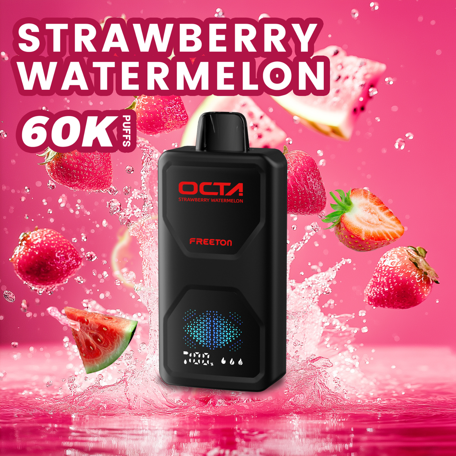 Freeton OCTA 60000 Puffs, 3 Power Modes, LED Display Disposable Vape 2% 20mg and 5% 50mg NIC
