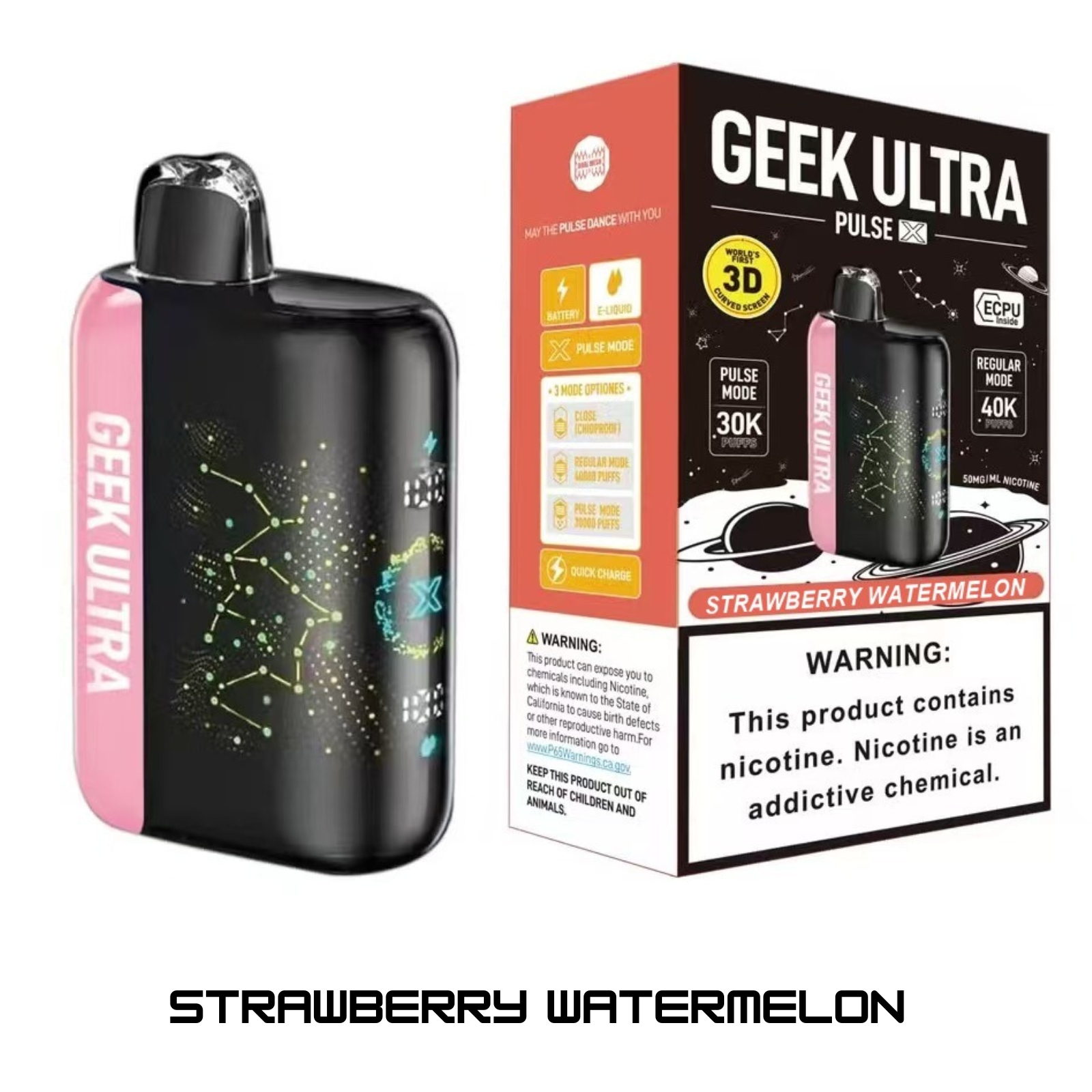 Geek Ultra Pulse X 40000 Puffs Disposable Vape 5% 50mg NIC