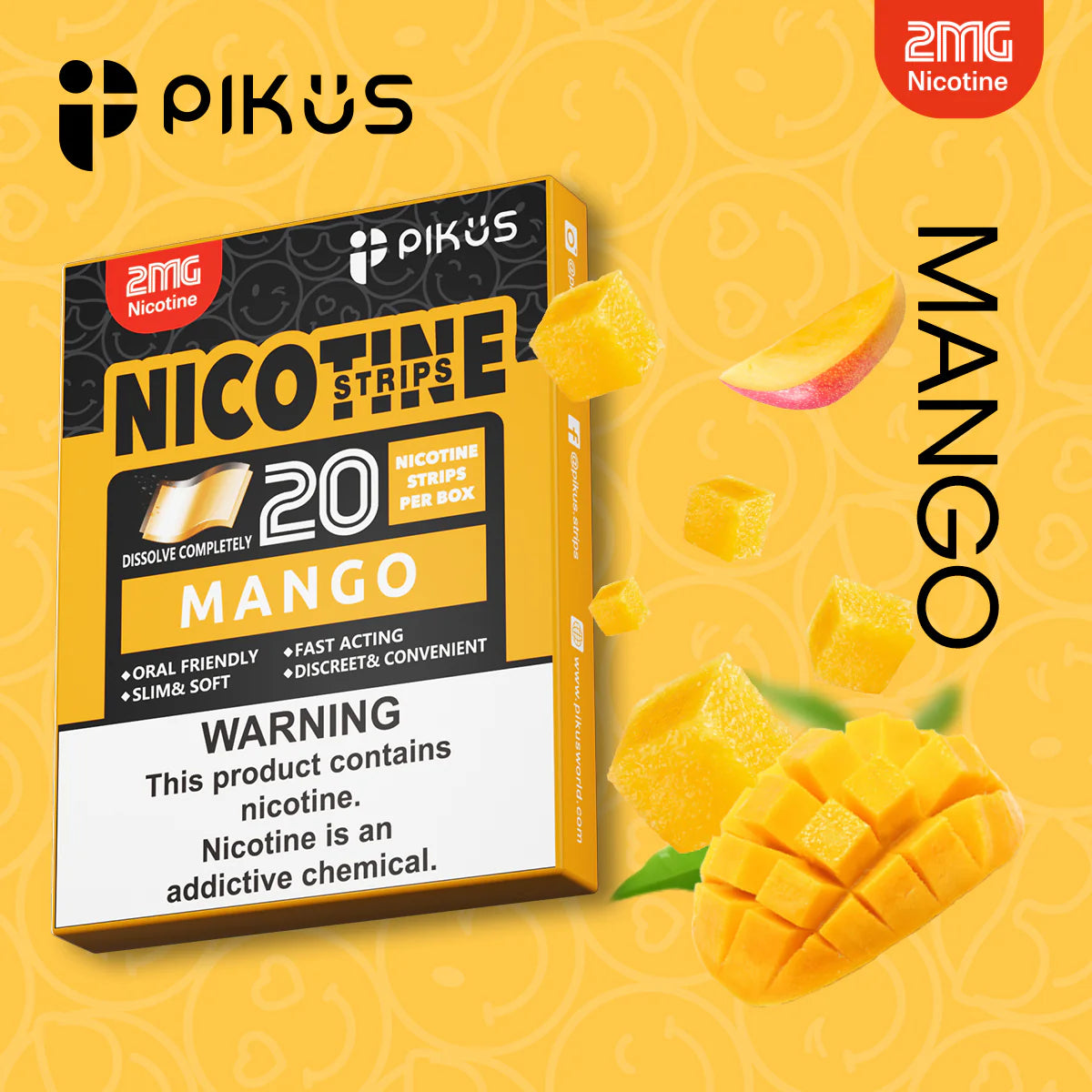 Pikus Nicotine Strips 2MG / 3MG Oral Film Fast, Clean & Effective