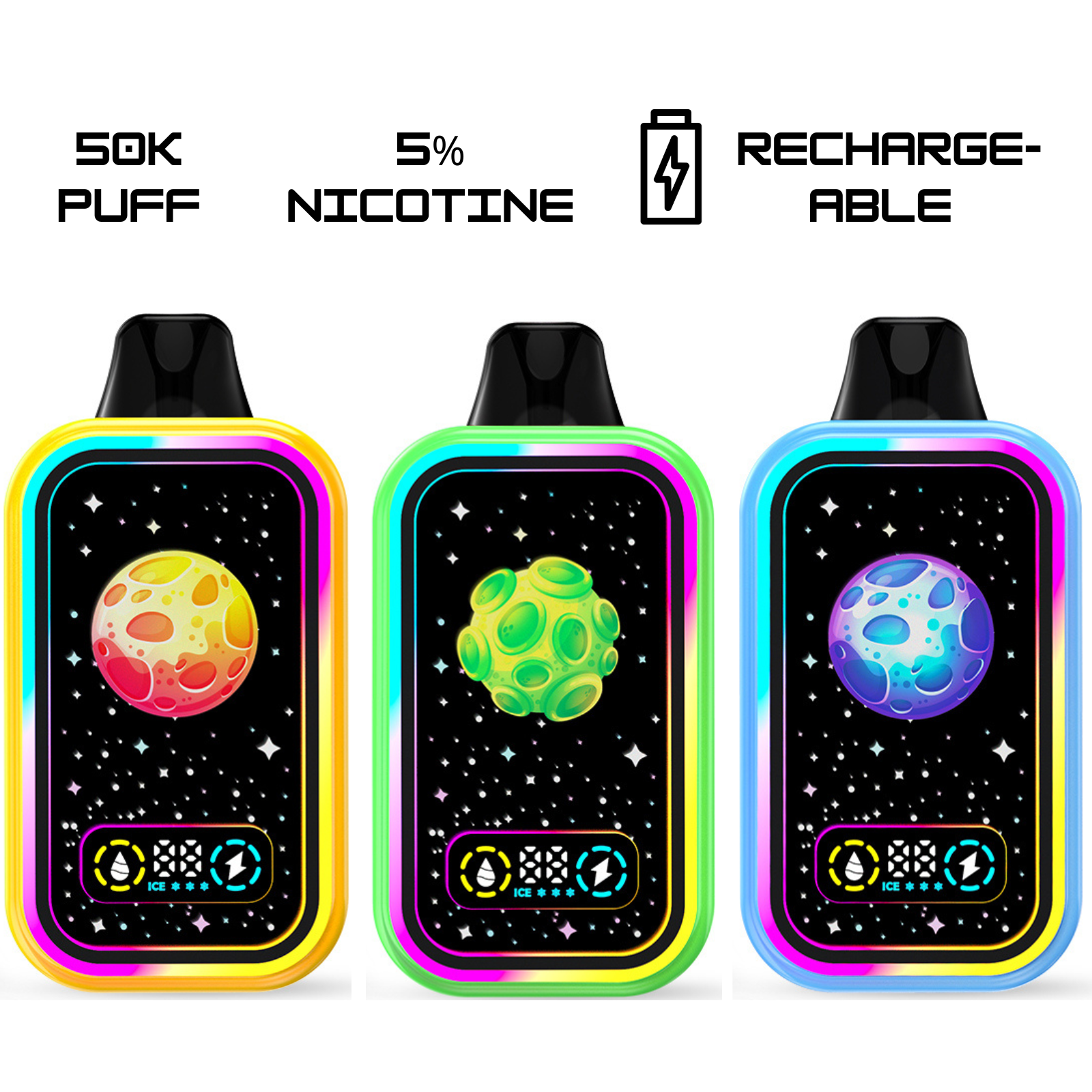 Mr.Goodie Abyss Mirror Ice Control 50000 Puffs Disposable Vape 5% 50mg NIC