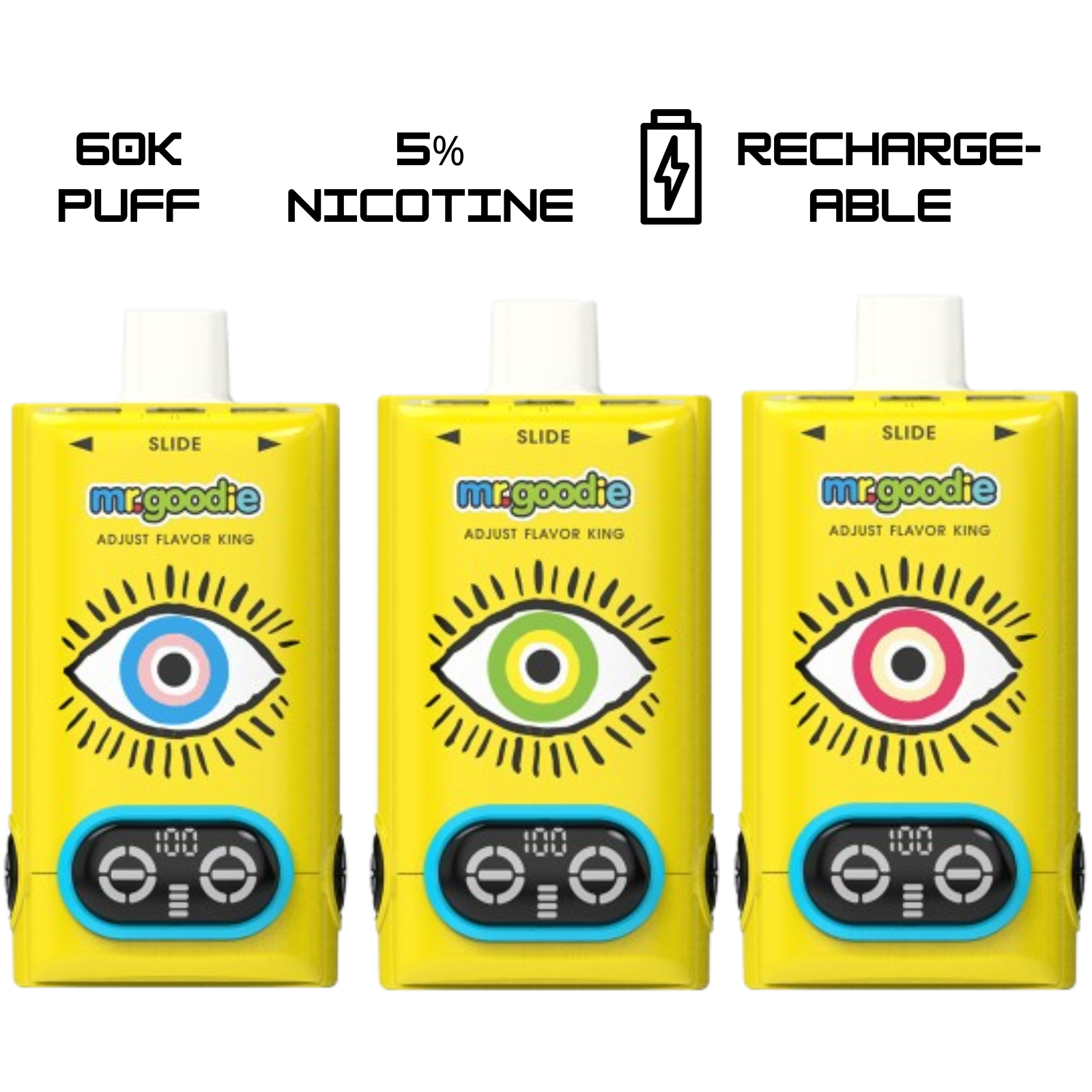Mr.Goodie Adjust Flavor King 2-in-1 60000 Puffs Disposable Vape 5% 50mg NIC