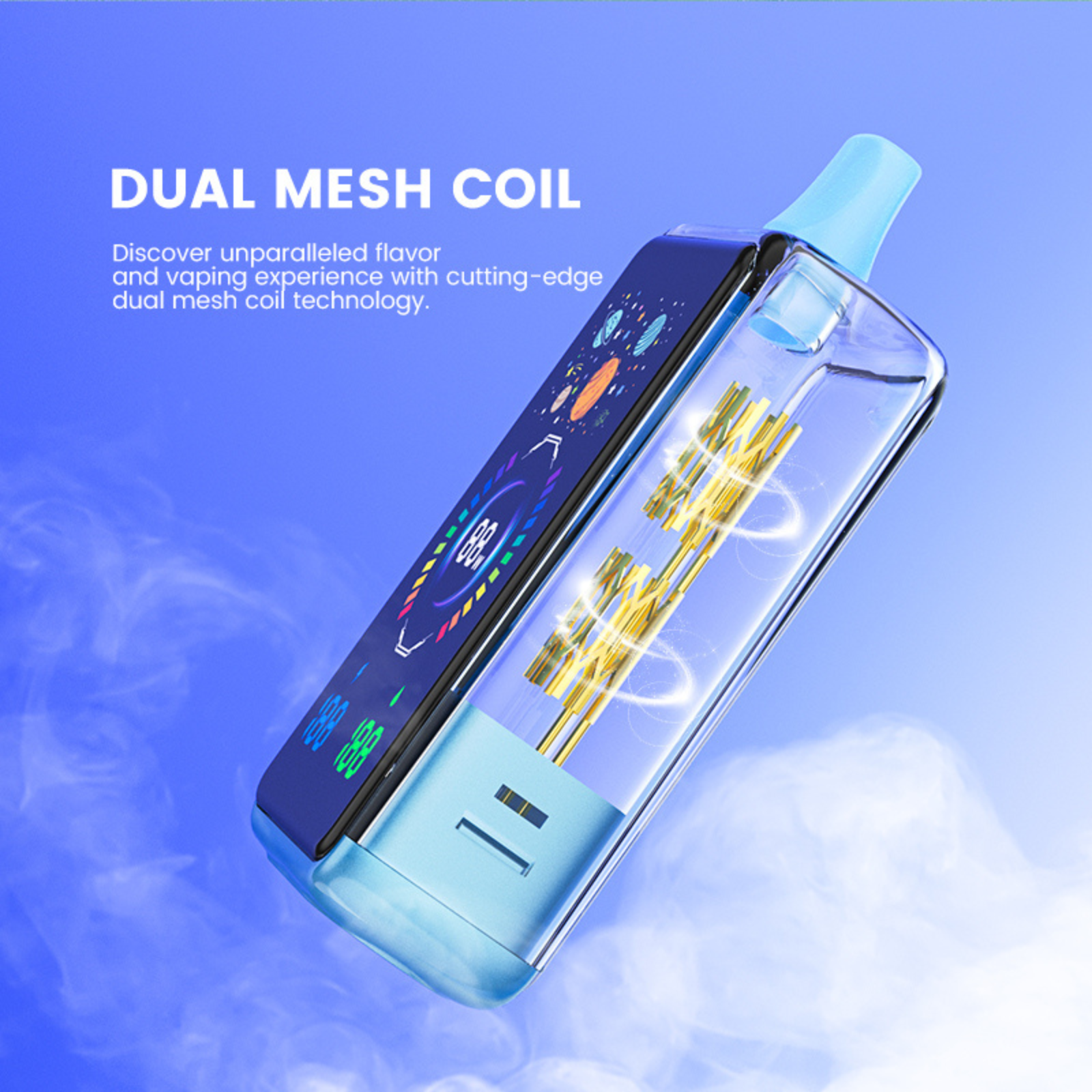 OVNS MESH 30000 Puffs Adjustable Airflow, OLED Screen, Dual Mesh Coil Disposable Vape 5% NIC