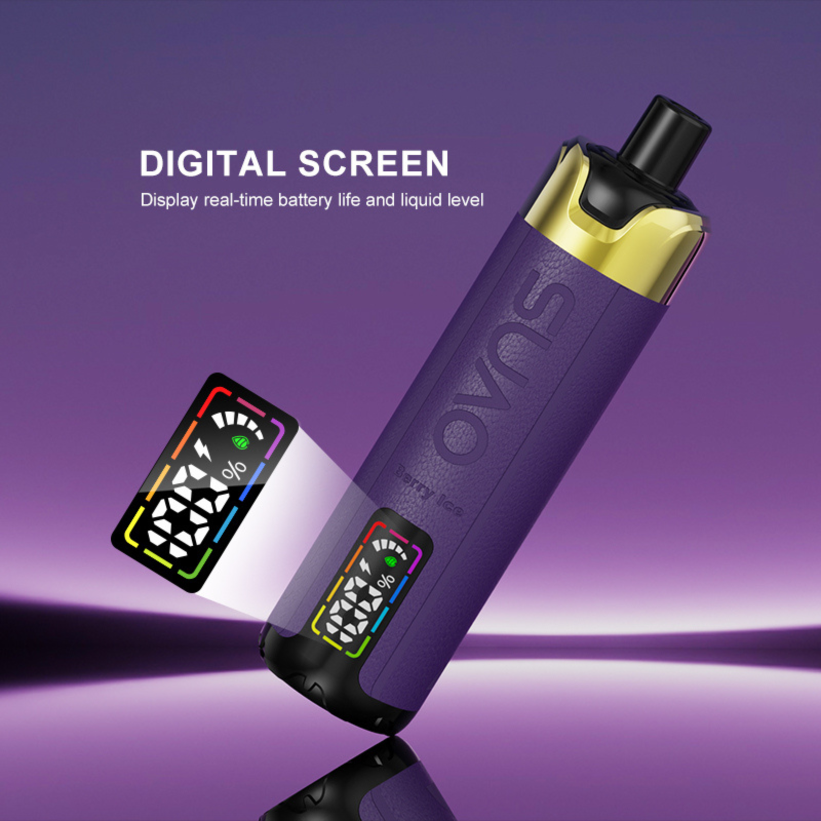 OVNS Golden Crown DTL Shisha Hookah 20000 Puffs Disposable Vape Dual Digital Screens 0.5% 5mg NIC