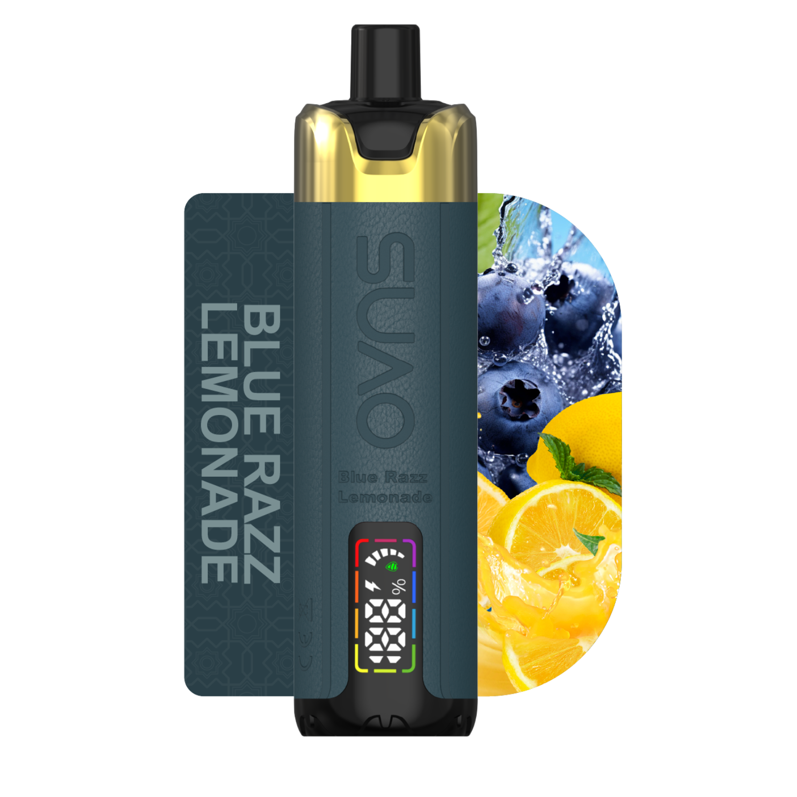 OVNS Golden Crown DTL Shisha Hookah 20000 Puffs Disposable Vape Dual Digital Screens 0.5% 5mg NIC