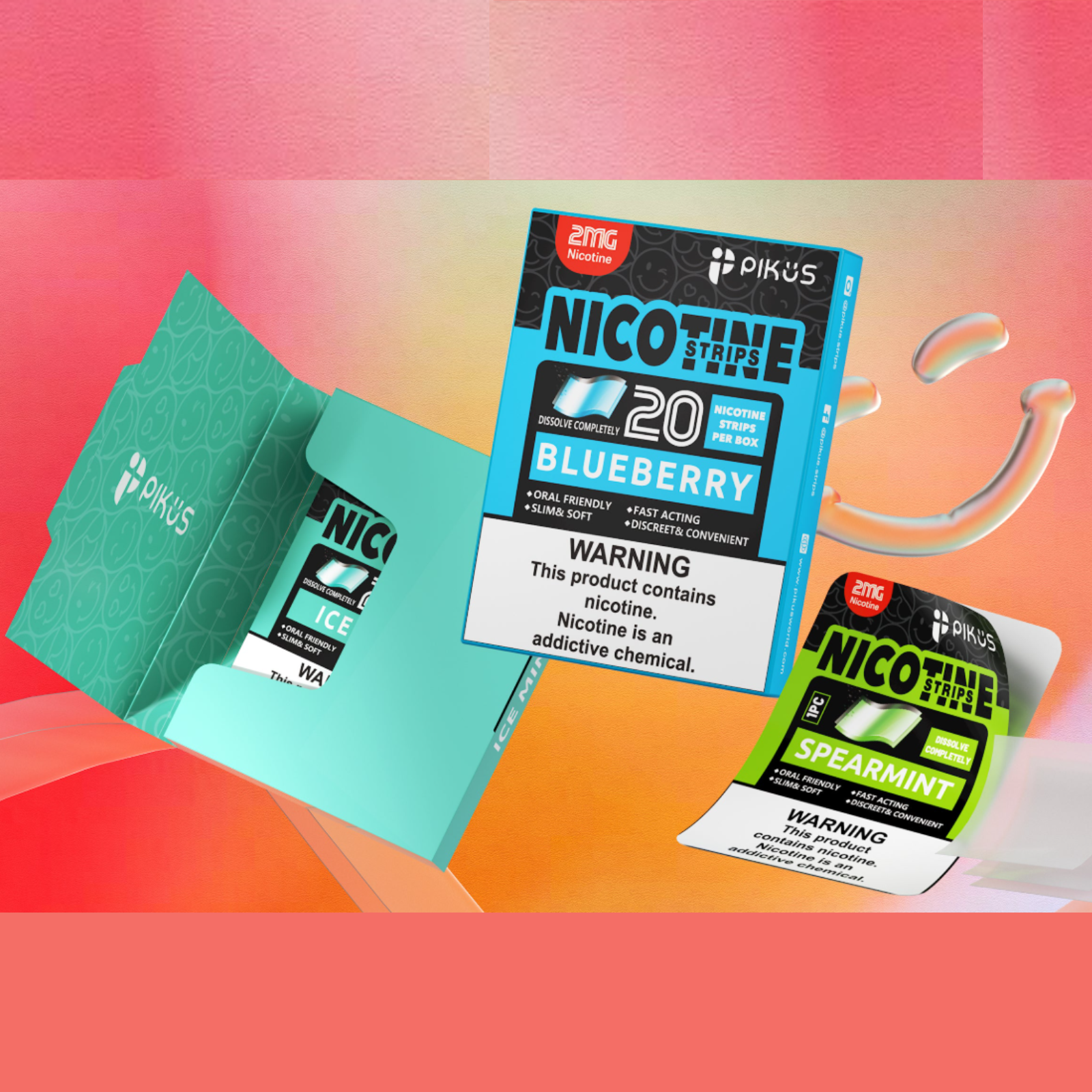 Pikus Nicotine Strips 2MG / 3MG Oral Film Fast, Clean & Effective