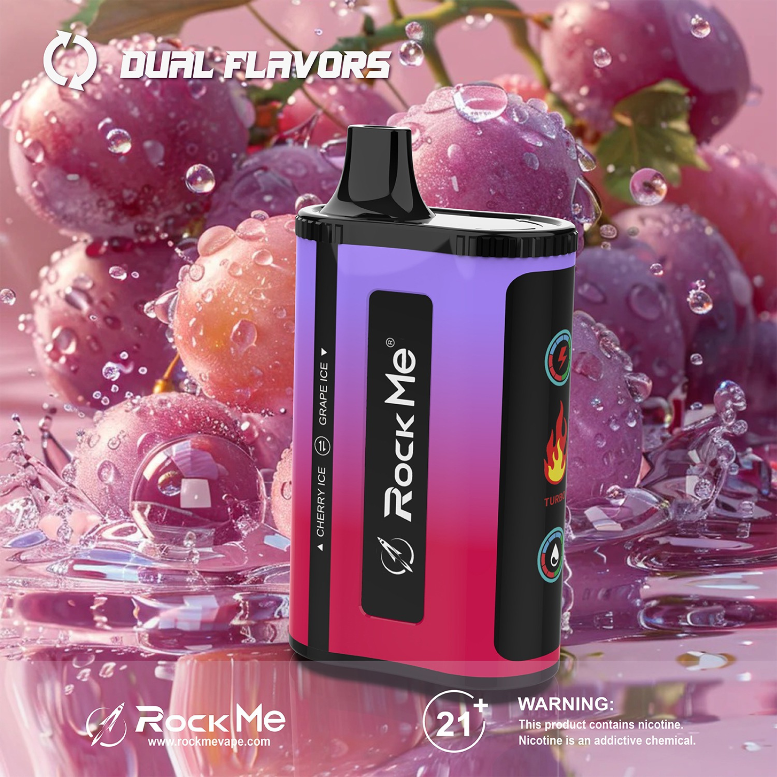 Rock Me 2-in-1 30000 Puffs Disposable Vape 5% 50mg NIC