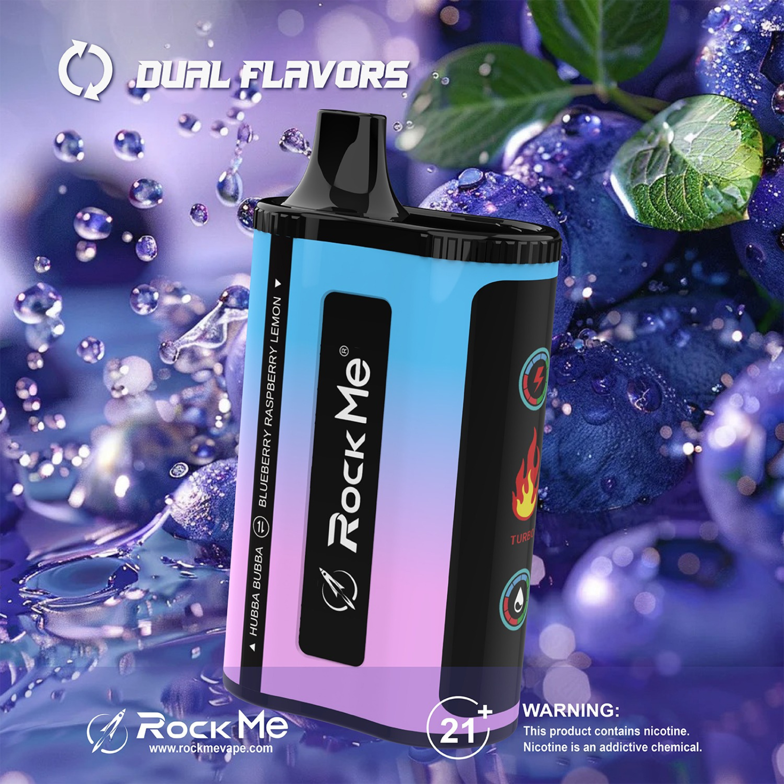 Rock Me 2-in-1 30000 Puffs Disposable Vape 5% 50mg NIC