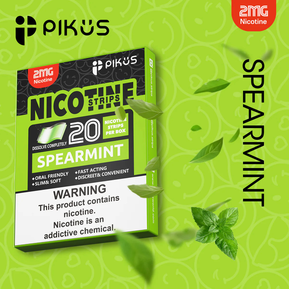 Pikus Nicotine Strips 2MG / 3MG Oral Film Fast, Clean & Effective